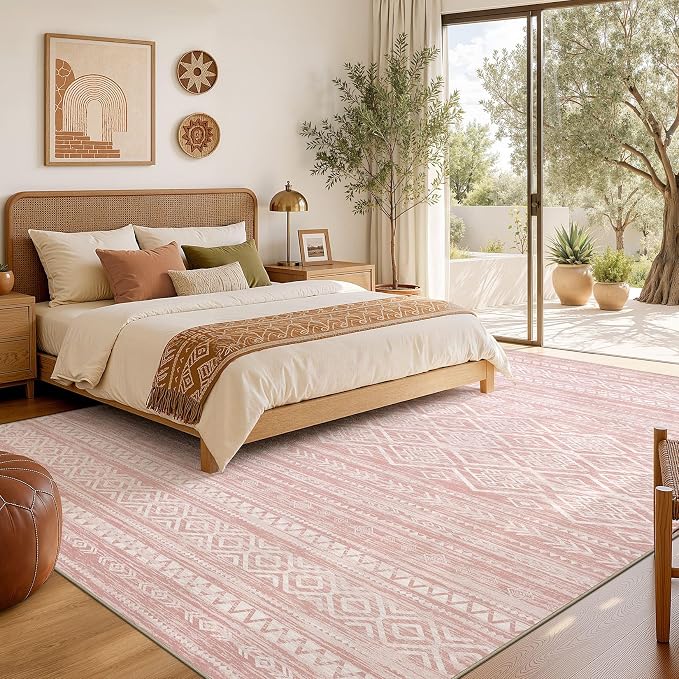 Nakagishi Area Rug Living Room Rugs: 9x12 Large Soft Machine Washable Boho - Image 6
