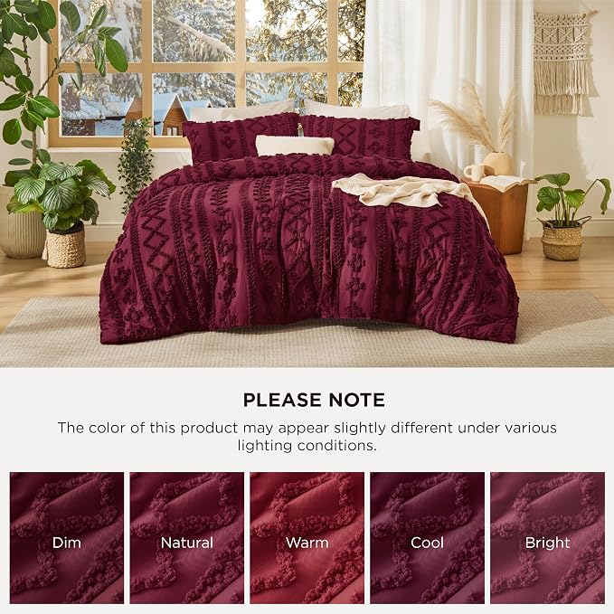 Bedsure Tufted Boho Comforter Set King Size - Image 8