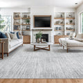 8x10 Area Rugs for Living Room, Large Washable Rug Non Slip Grey | Soft Low Pile by Valenrug