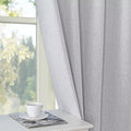 100% Blackout Curtains 108 inch Length 2 Panels Faux Linen Long Drapes by Zyvola
