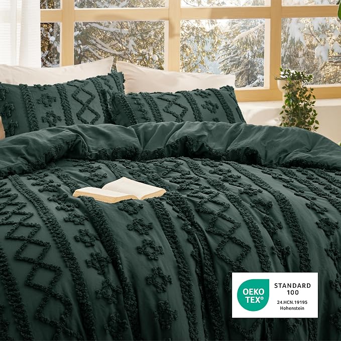 Bedsure Tufted Boho Comforter Set Queen Size - Image 6