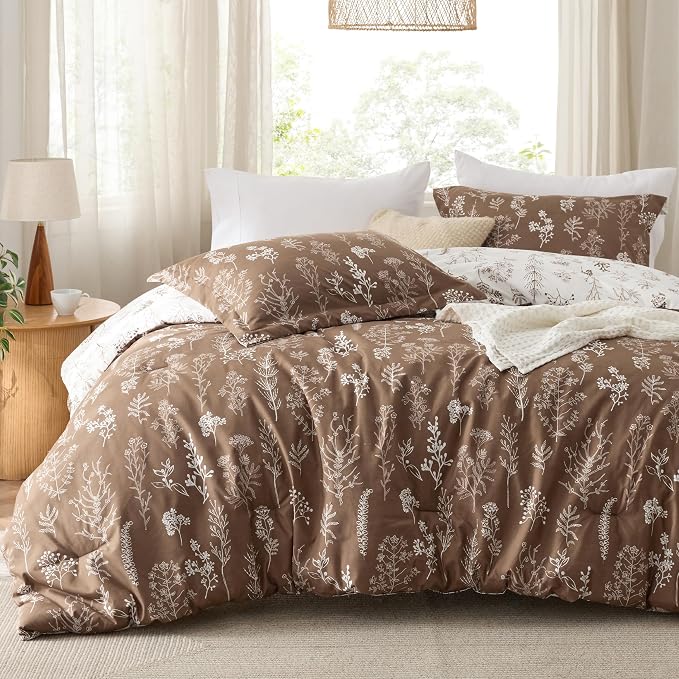 Bedsure Dark Brown Full Comforter Set by Unknown