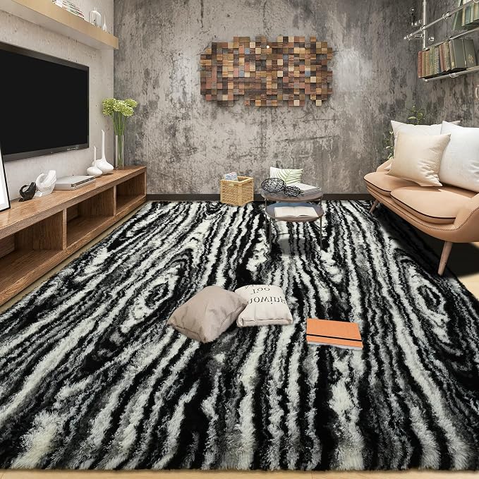 Fluffy Large Rugs for Living Room, Shag Area Rug 6x9 Soft Carpet for Bedroom by Tepook