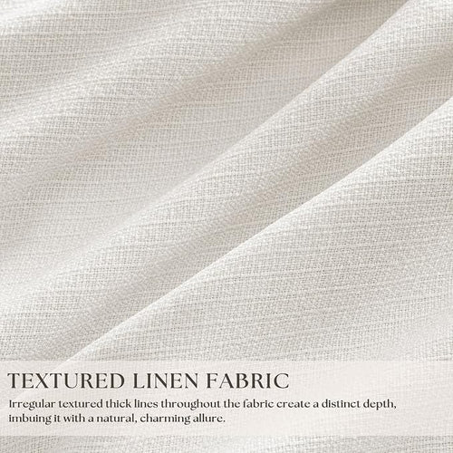 105 Inch Pinch Pleated Blackout Linen Curtains - Image 2
