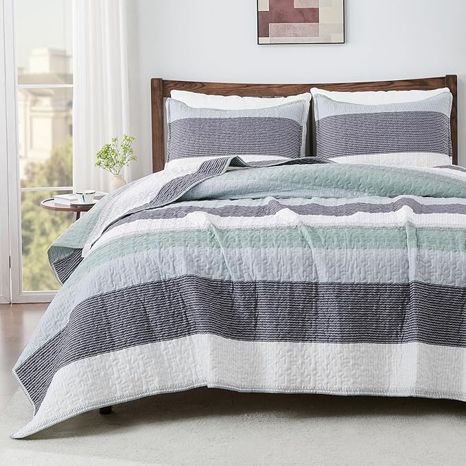 Oversized King Quilt Sage Green, 2 Pillowcases（120x120 Inch） by Andency