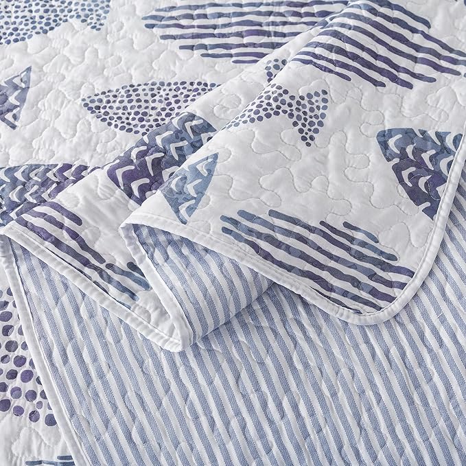SLPR - Coastal Nautical Fish Quilt Set, Twin - Image 6