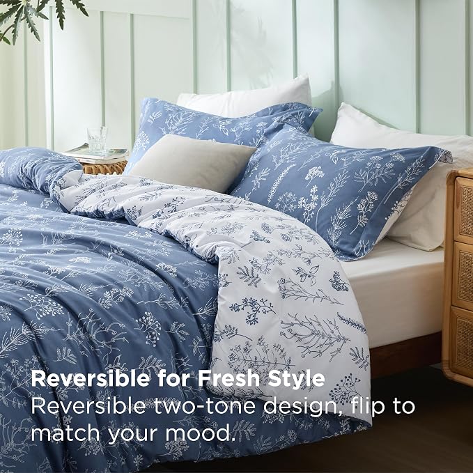 Bedsure Infinity Blue Queen Comforter Set - Image 2