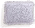 Beatrice Home Fashions Medallion King Cotton Chenille Sham, Lavender | Vintage by BeatriceHomeFashions
