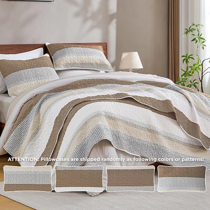 King Size Quilt Set Caramel - Image 3