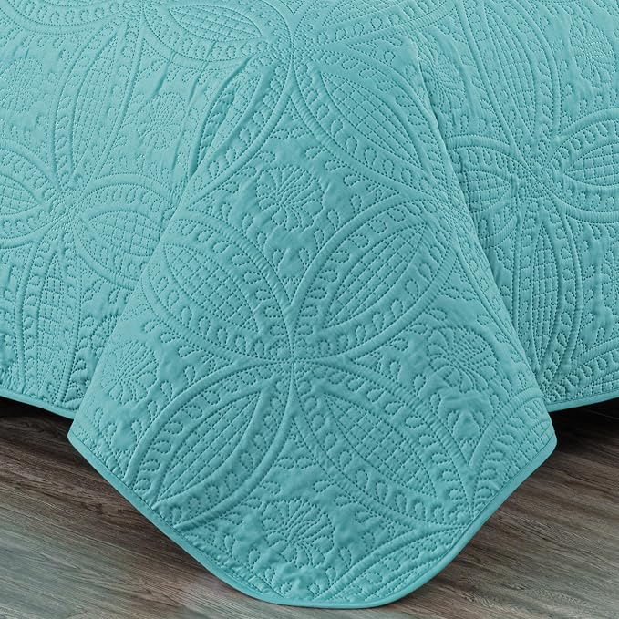 Chezmoi Collection Austin 3-piece Oversized Bedspread Coverlet Set - Image 8