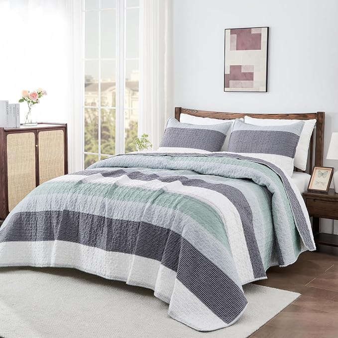 Oversized King Quilt Sage Green, 2 Pillowcases（120x120 Inch） - Image 6