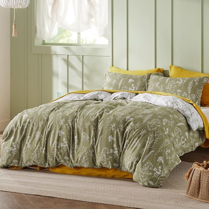 Bedsure Olive Green California King Comforter Set - Image 2