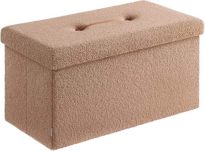 SONGMICS Storage Ottoman Bench, Storage Chest, Foot Rest Stool, End of Bed Bench by Unknown