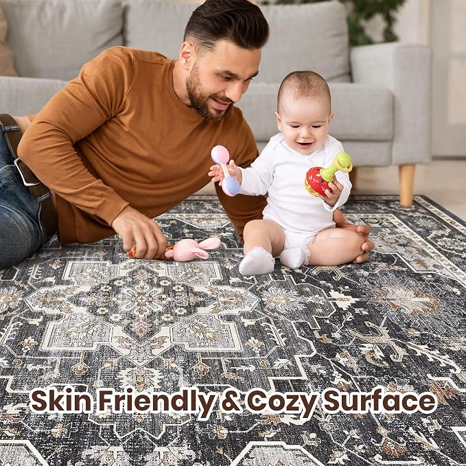 cotiled 10x14 Area Rug for Living Room, Traditional, Dining Room, and Home - Image 3