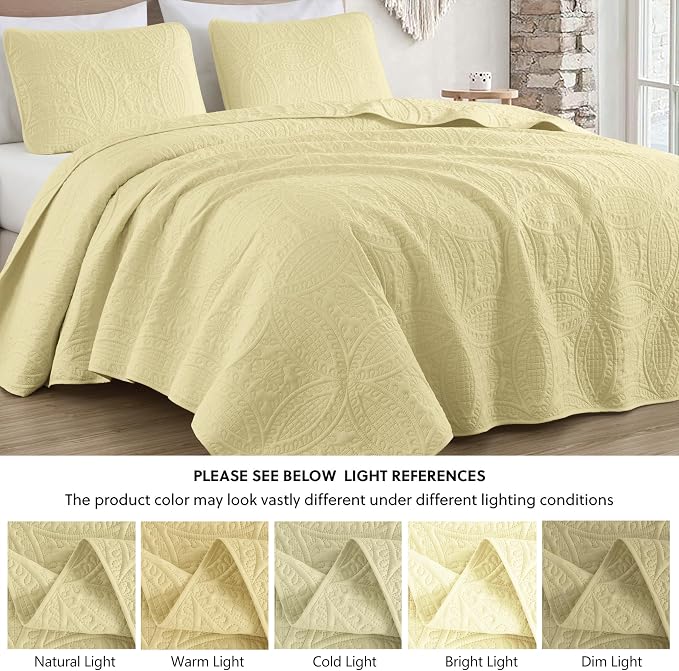 Chezmoi Collection Austin Queen Oversized Bedspread Set, 3-Piece Pinsonic - Image 5