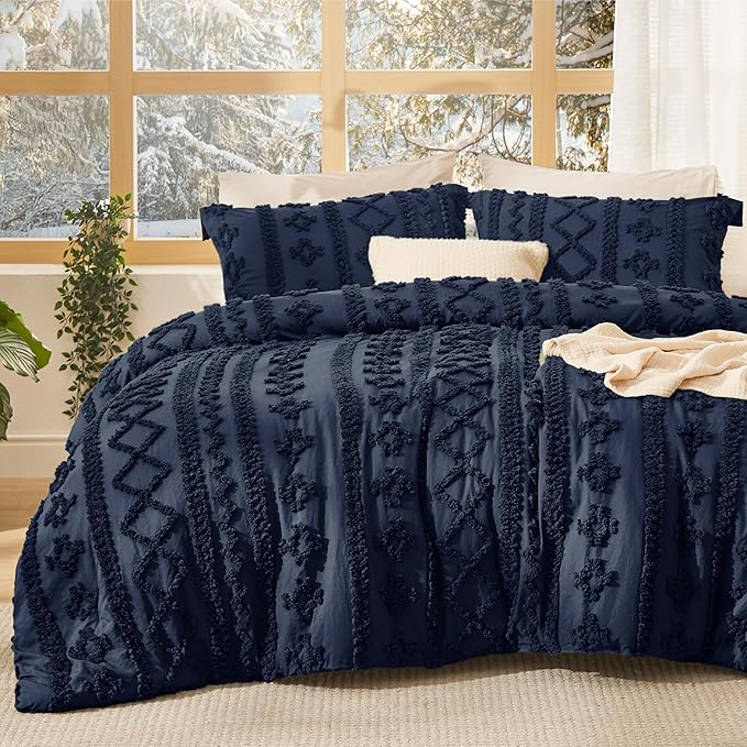 Bedsure Tufted Boho Comforter Set Queen Size by Unknown