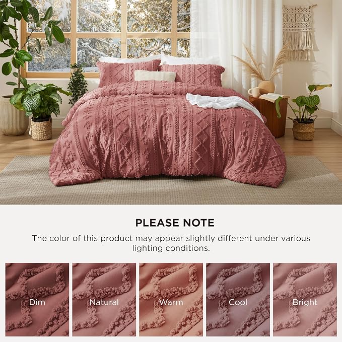 Bedsure Tufted Boho Comforter Set Queen Size - Image 8