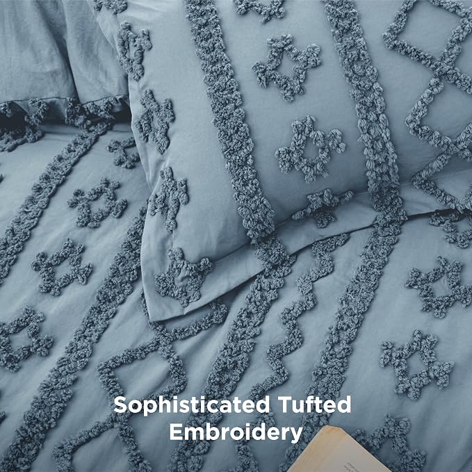 Bedsure Tufted Boho Comforter Set Queen Size - Image 3