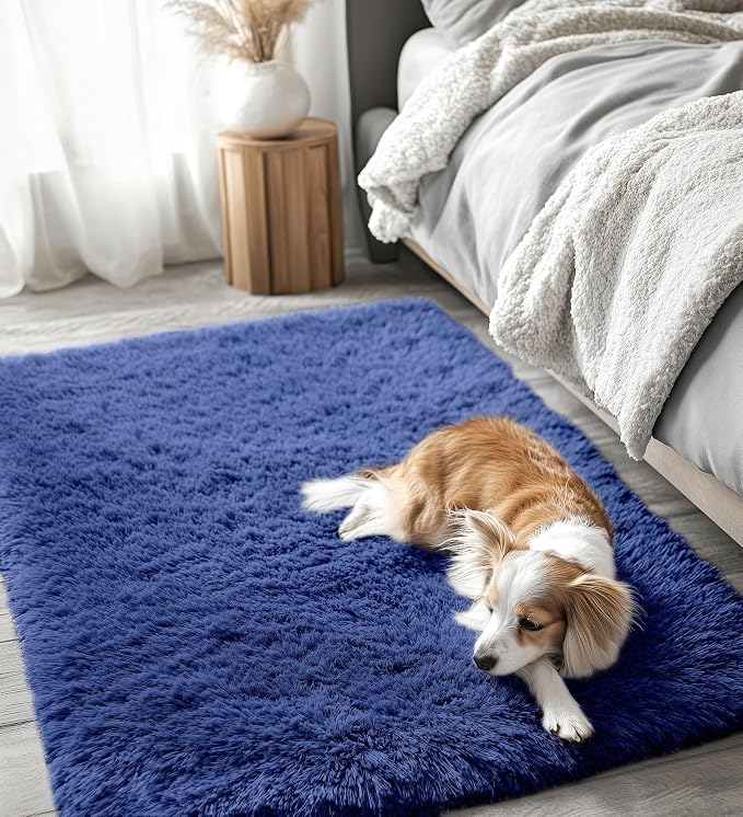 OLANLY 3x4 Machine Washable Accent Rug, Soft Fluffy Shaggy Area Rug - Image 6