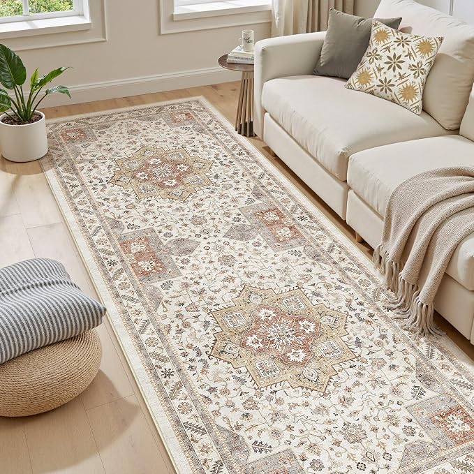 cotiled 3x8 Hallway Runner Rug for Entryway, Non-Slip Vintage, and Laundry Room - Image 5