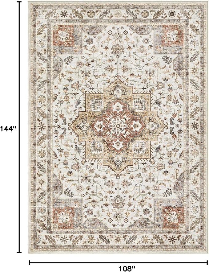 cotiled 9x12 Area Rug for Living Room, Traditional, Dining Room, and Home Office - Image 2
