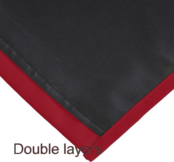 Bright Red Thermal 100% Blackout Curtains/52 x 95 Inch/Set of 2 Panels Room - Image 8