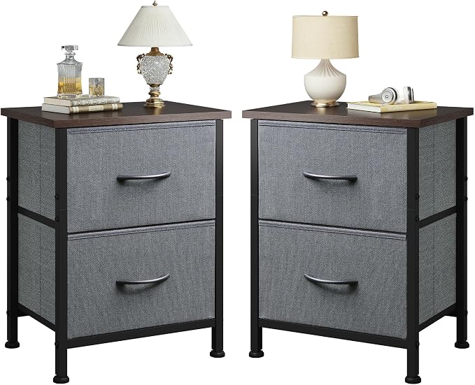 WLIVE Night Stand Set 2, Dresser and Nightstand Sets, Small Dresser by WLIVE