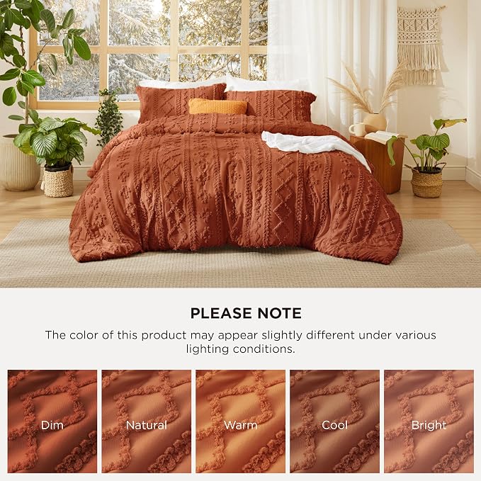 Bedsure Tufted Boho Comforter Set Full Size - Image 7