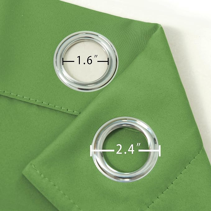 Blackout Curtains 66 x 84 inch/Light Green Curtains Set of 2 Panels/Thermal - Image 5