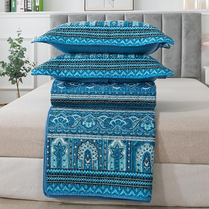 BEDIFANY Cotton California King Size Quilt Sets, Overiszed King Bedspread | - Image 6