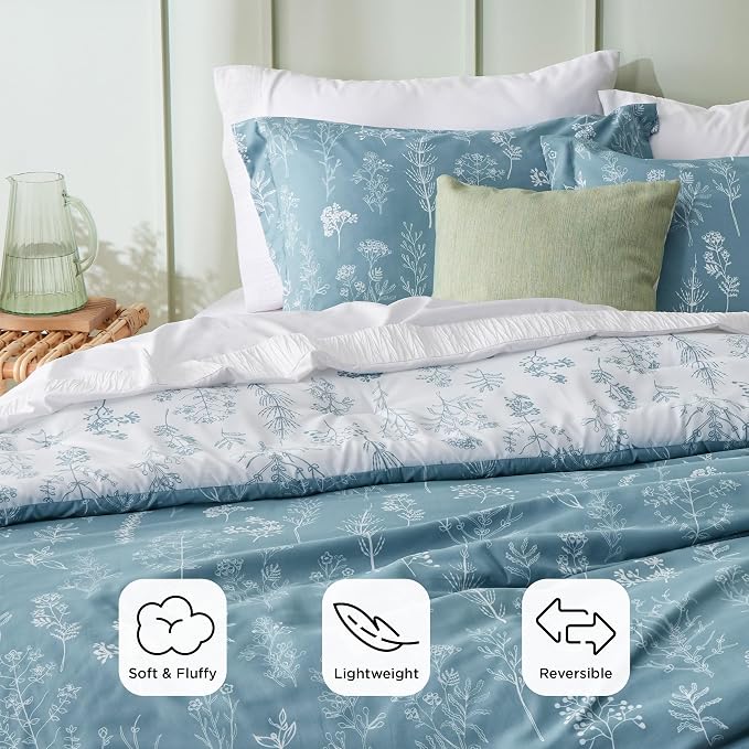 Bedsure Mineral Blue King Comforter Set - Image 3