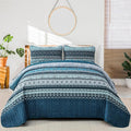 WONGS BEDDING Boho Quilt Set Full Size, Lightweight Microfiber Bed Decor by WONGSBEDDING