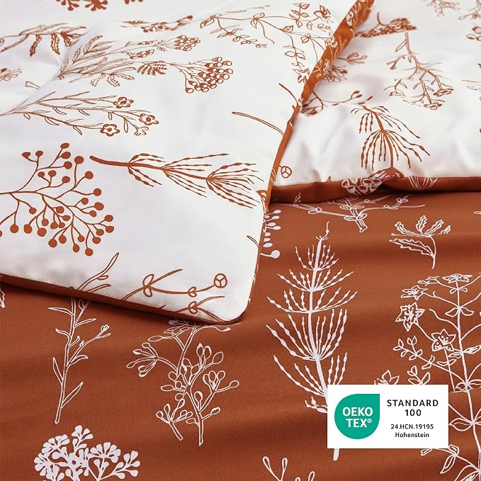Bedsure Terracotta Queen Comforter Set - Image 7