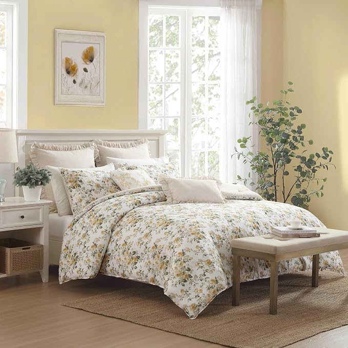 Laura Ashley - King Comforter Set, Premium Cotton Bedding - Image 2