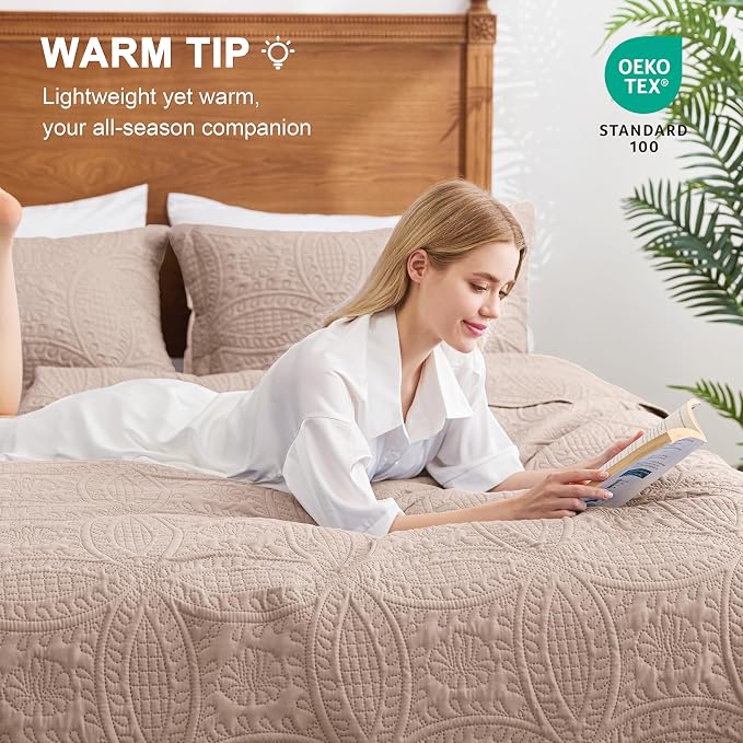 Love's cabin King Size Quilt Bedding Set Burlwood Bedspreads - Image 4