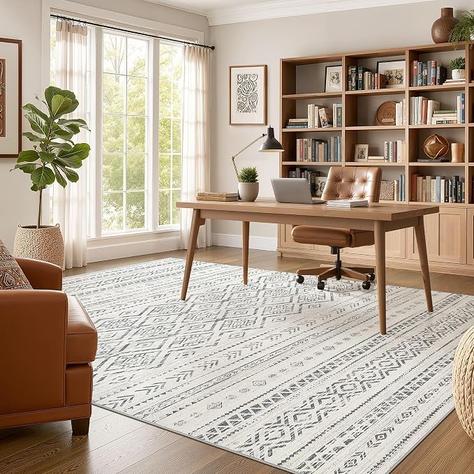 Nakagishi Area Rug Living Room Rugs: 9x12 Large Soft Machine Washable Boho - Image 5