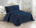 Fancy Linen 3pc Embossed Coverlet Bedspread Set Oversized Bed Cover Solid by Fancy+Linen