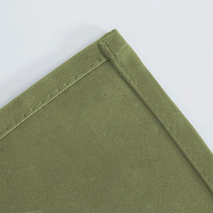 Olive Green Thermal Blackout Curtains/52 x 72 Inch/Set of 2 Panels Room - Image 8