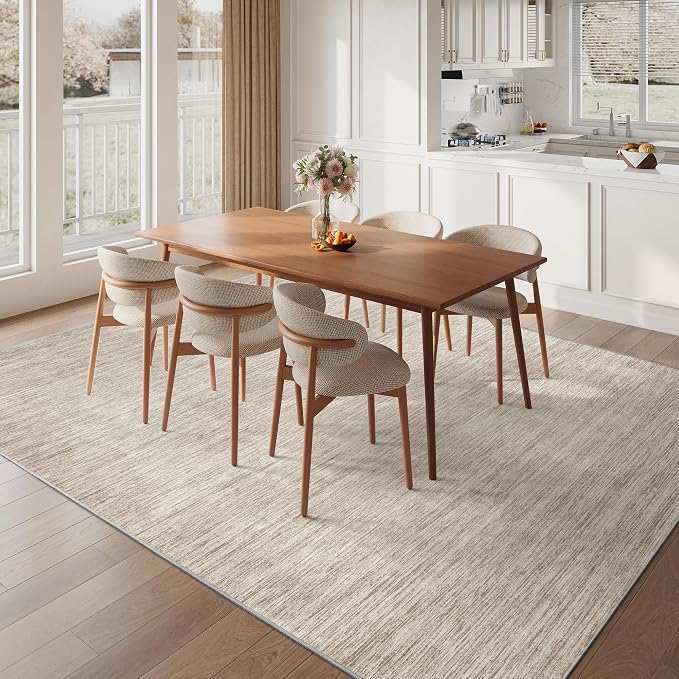 8x10 Area Rugs for Living Room, Large Washable Rug Non Slip, Thin & Lighweight - Image 5