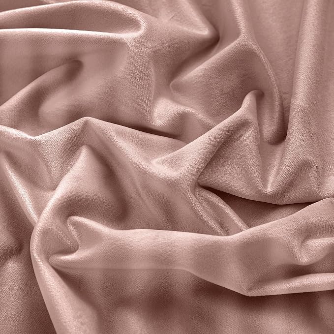 RYB HOME Dusty Pink Velvet Curtains 84 inches - Image 5