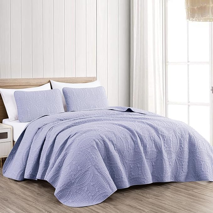Chezmoi Collection Austin 3-Piece Oversized Bedspread Coverlet Set by ChezmoiCollection