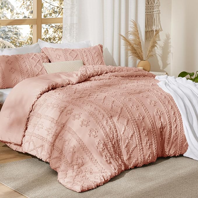 Bedsure Tufted Boho Comforter Set Queen Size - Image 2