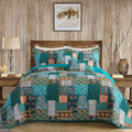 VAPUTAR 100% Cotton Face Quilt Queen Size Bedding Set, Farmhouse Style | 3 by VAPUTAR