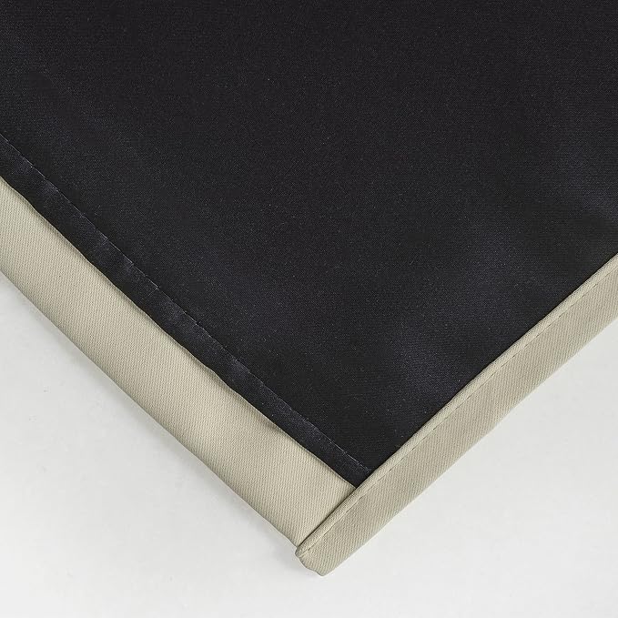 100% Blackout Curtains with Black Liner/Light Beige Curtains 52 x 84 Inch/Set - Image 7