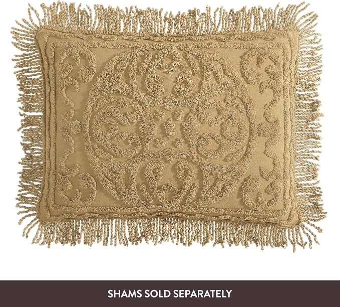Beatrice Home Fashions Medallion King Cotton Chenille Bedspread, cozy plush - Image 4