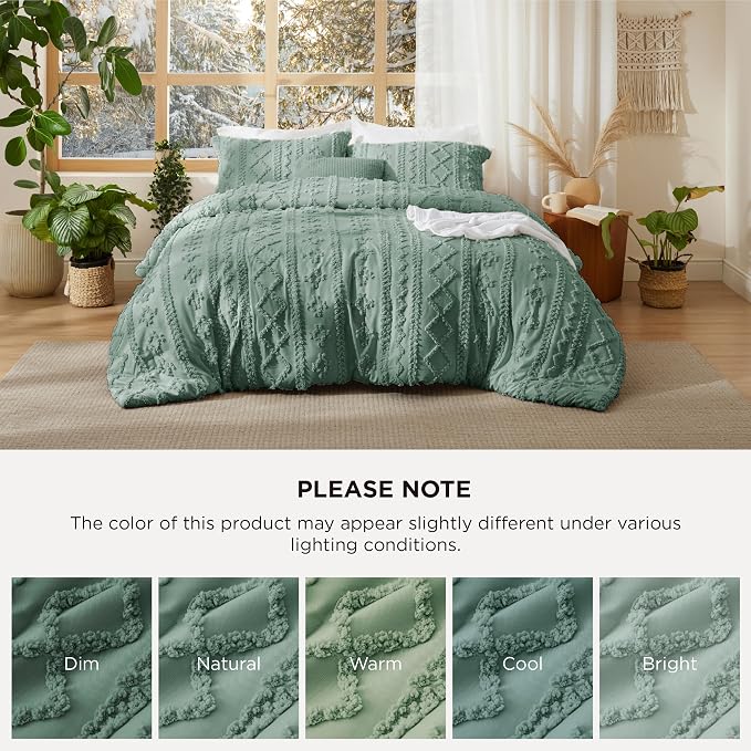 Bedsure Tufted Boho Comforter Set Twin Size - Image 9