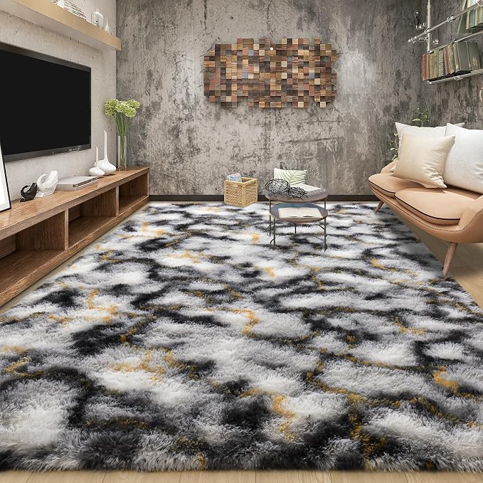 Fluffy Large Rugs for Living Room, Area Rug 6x9 Soft Carpet for Bedroom by Tepook