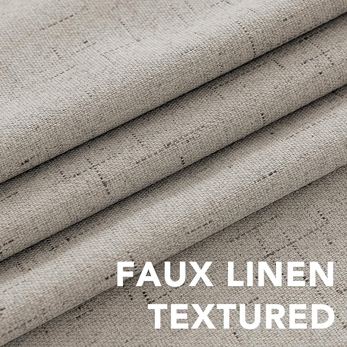 H.VERSAILTEX Blackout Drapes Linen Blackout Curtains 84 inch Length 2 Panels Set - Image 4