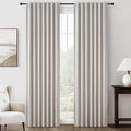 QJmydeco Thick Linen Blackout Curtains 90 Inches Long by QJMYDECO
