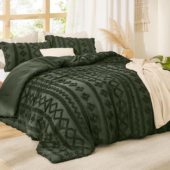 Bedsure Tufted Boho Comforter Set Oversized King - Image 7